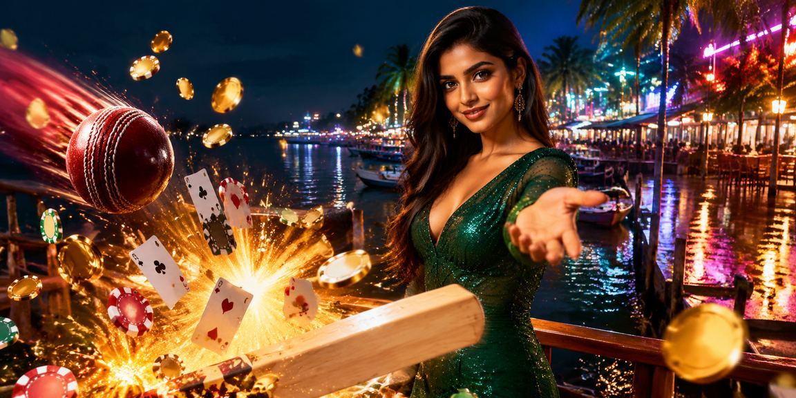 সেন্ট মার্টিন সমুদ্র সৈকতে বসে ক্রিকেট ম্যাচের বেটিং উপভোগ করছেন একজন বেটার